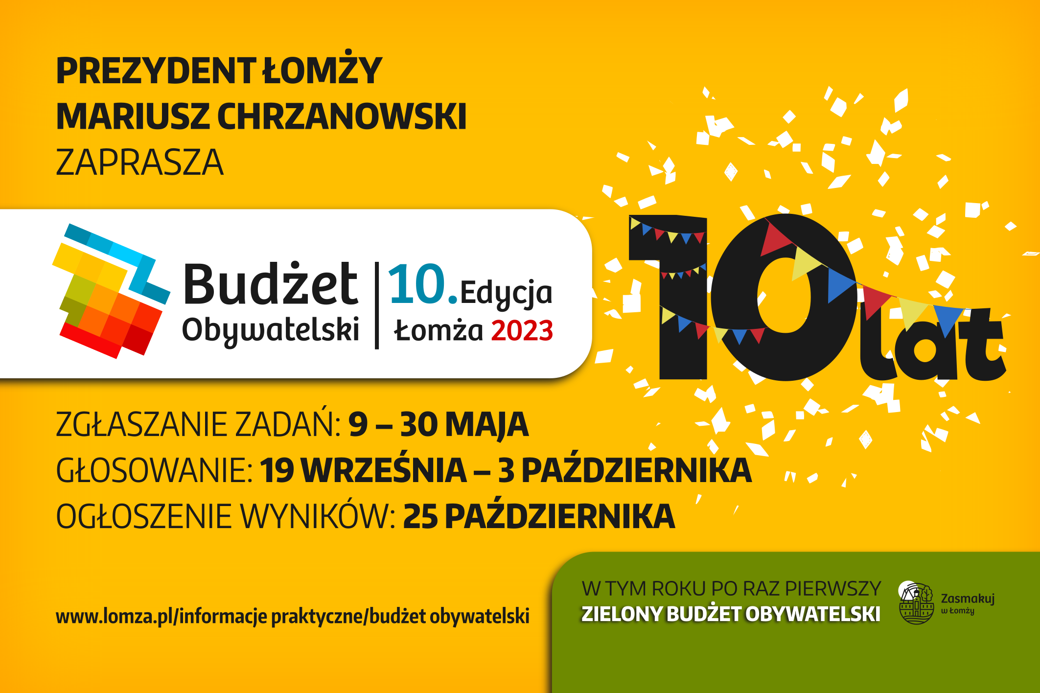 Zielony Budżet Obywatelski w jubileuszowej edycji BO 2023