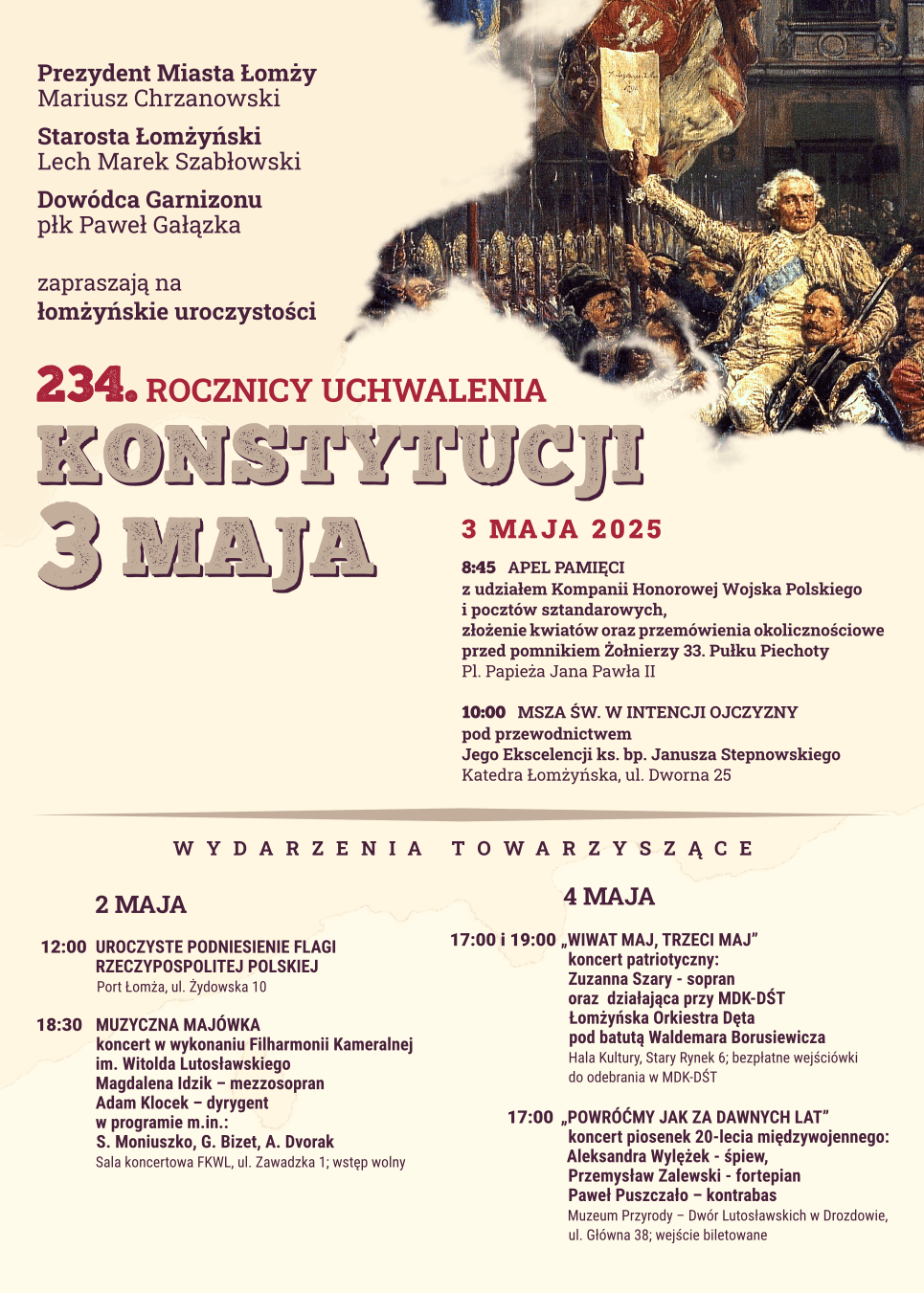 plakat obchodów rocznicy Konstytucji 3 Maja