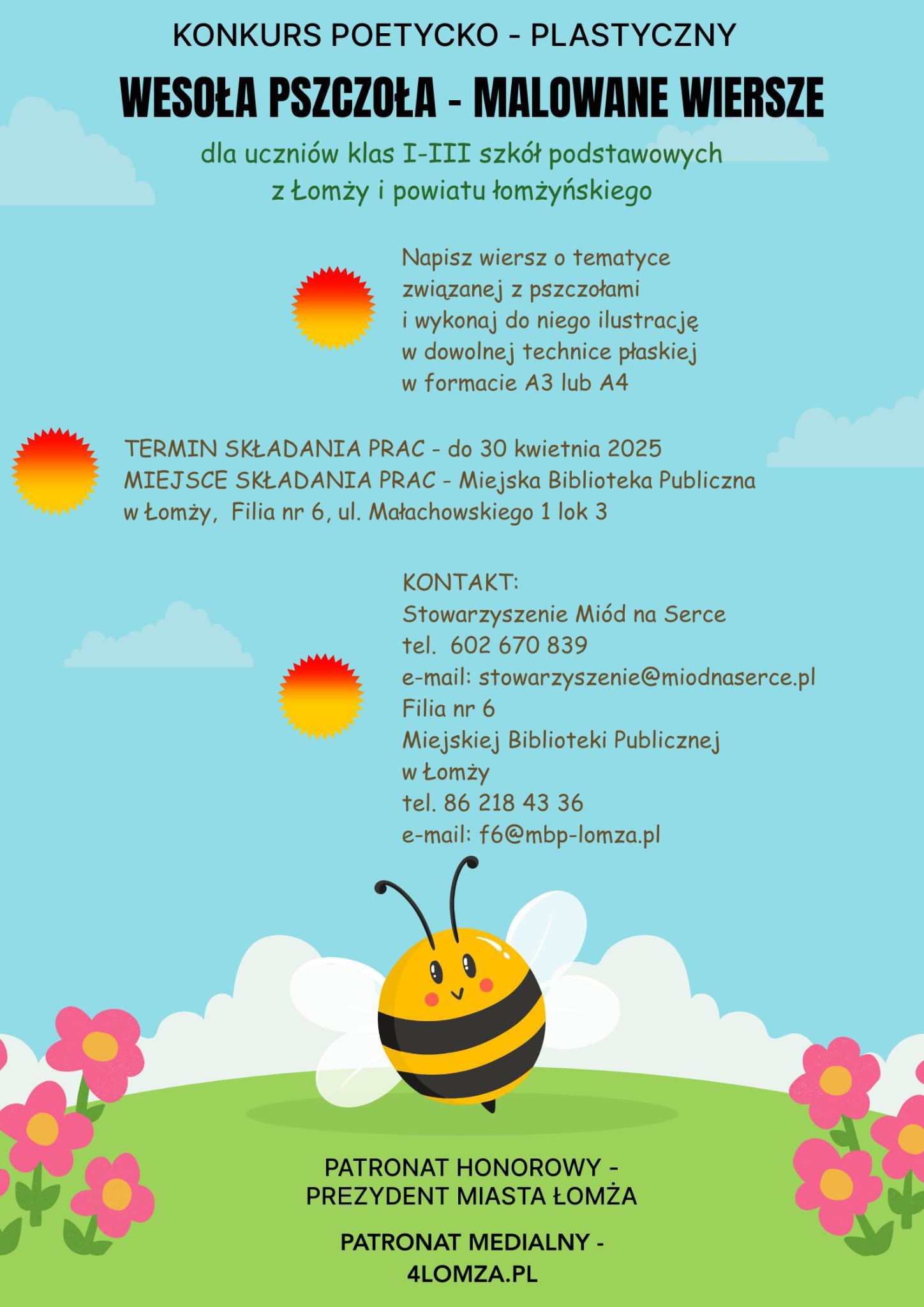 konkurs wesoła pszczoła plakat