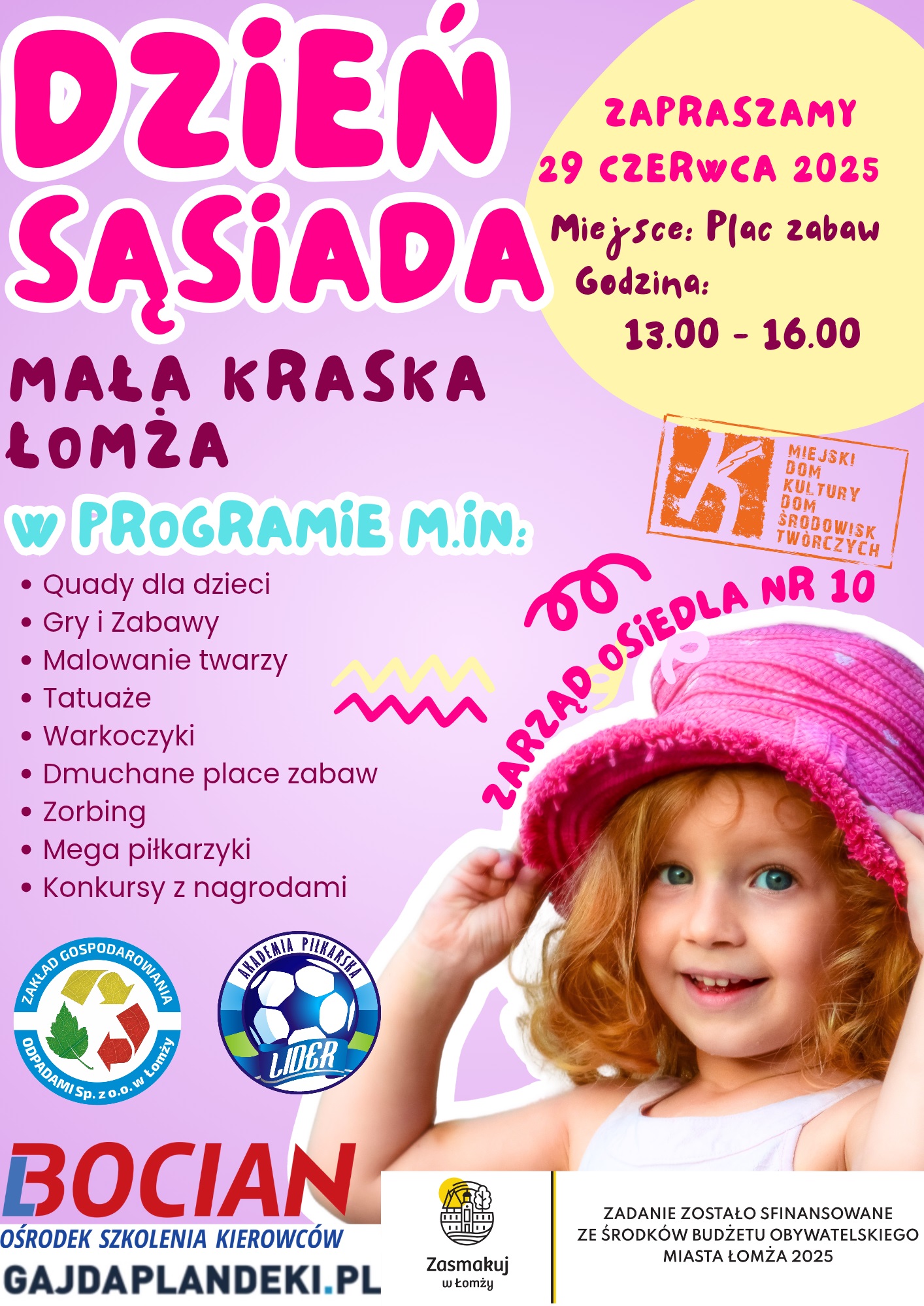 plakat dzień sąsiad na Krasce