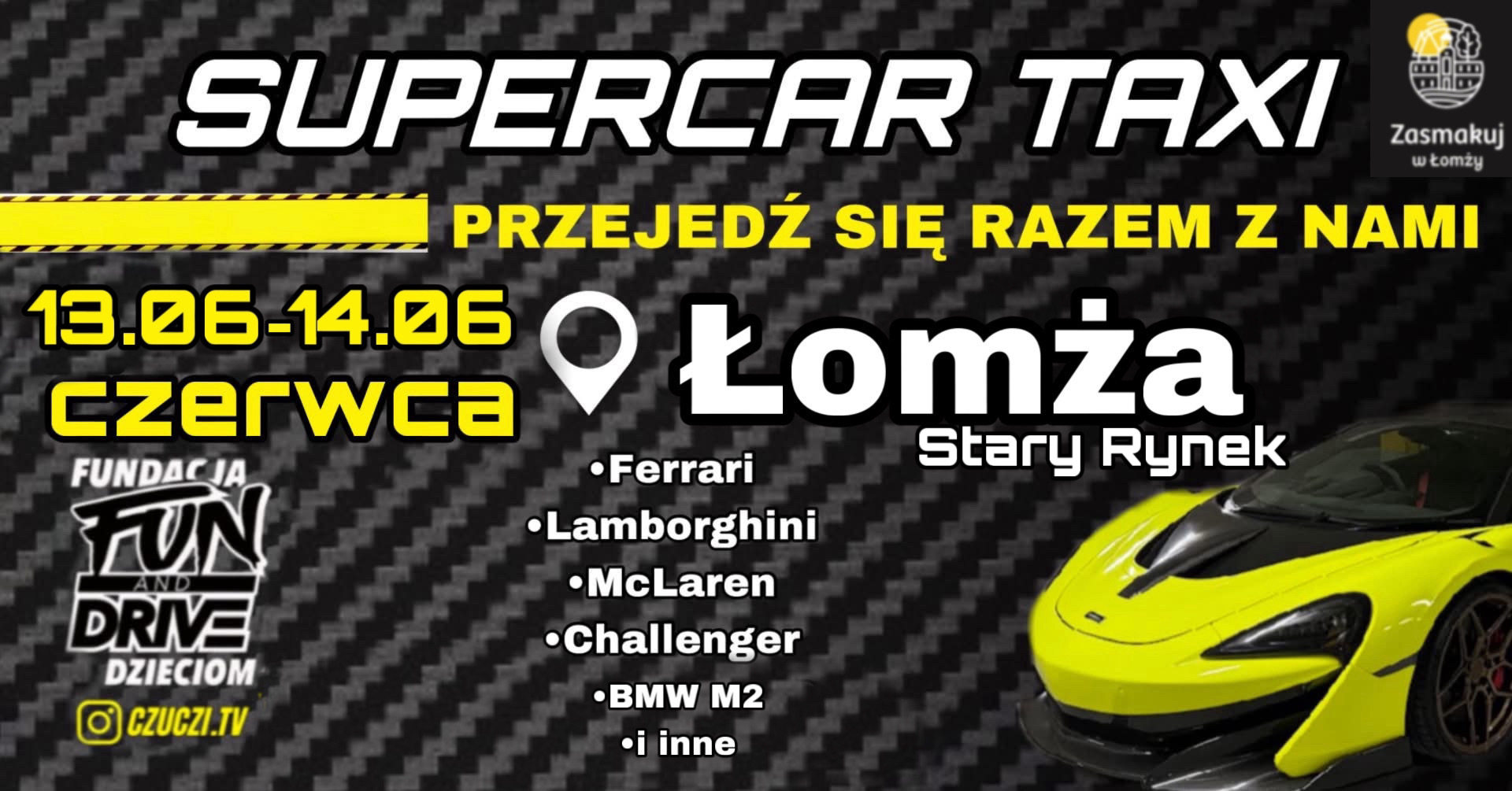 sportowe auta taxi plakat