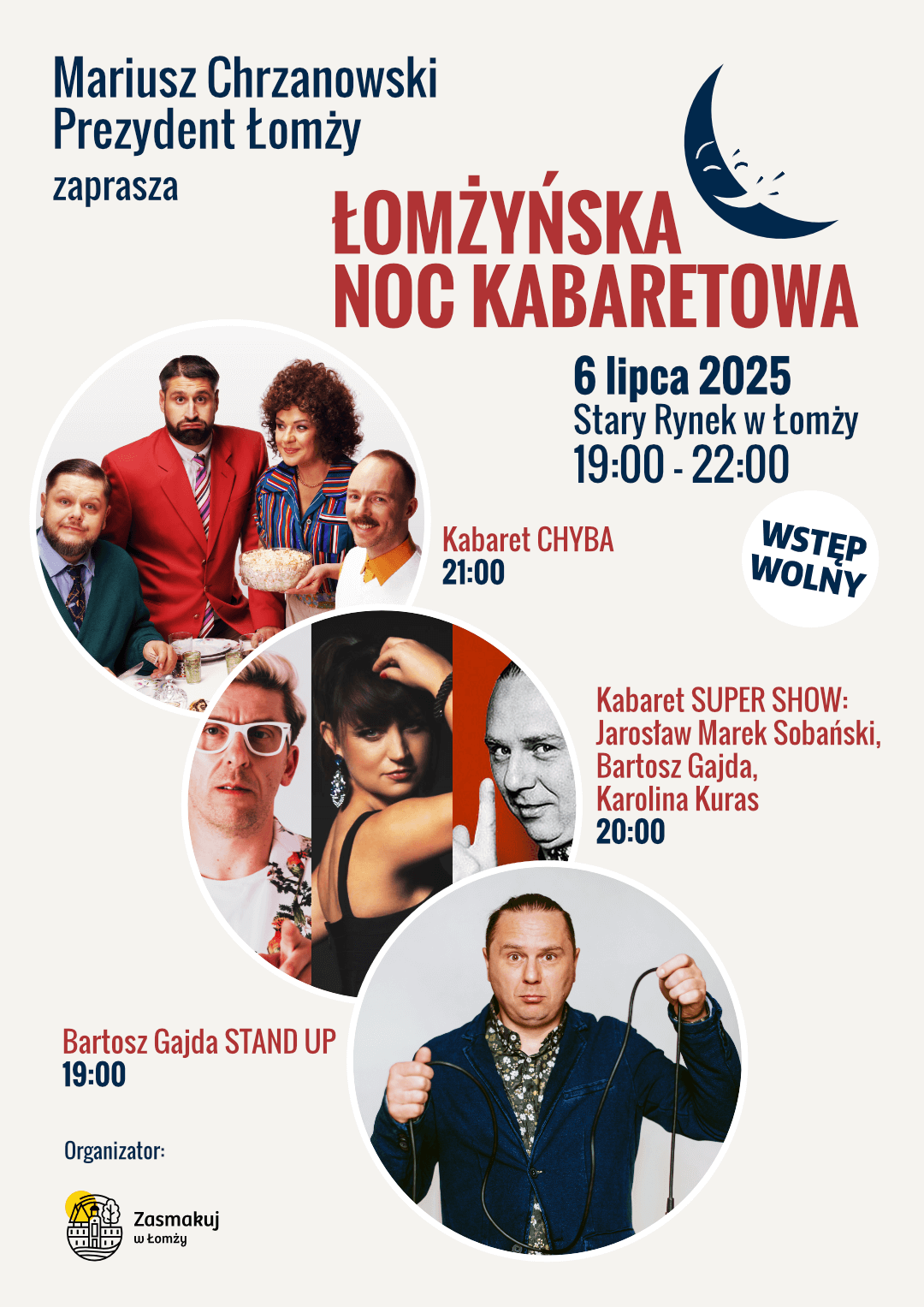 Łomżyńska Noc Kabaretowa 2025 - plakat