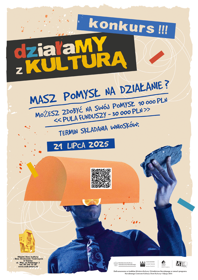 plakat działamy z kulturą mdkdśt