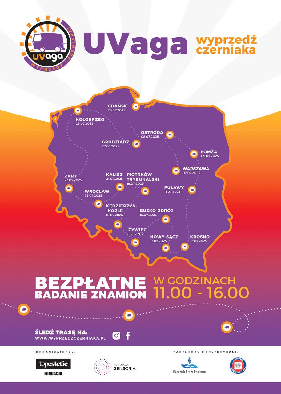 plakat Bezpłatne badania skóry