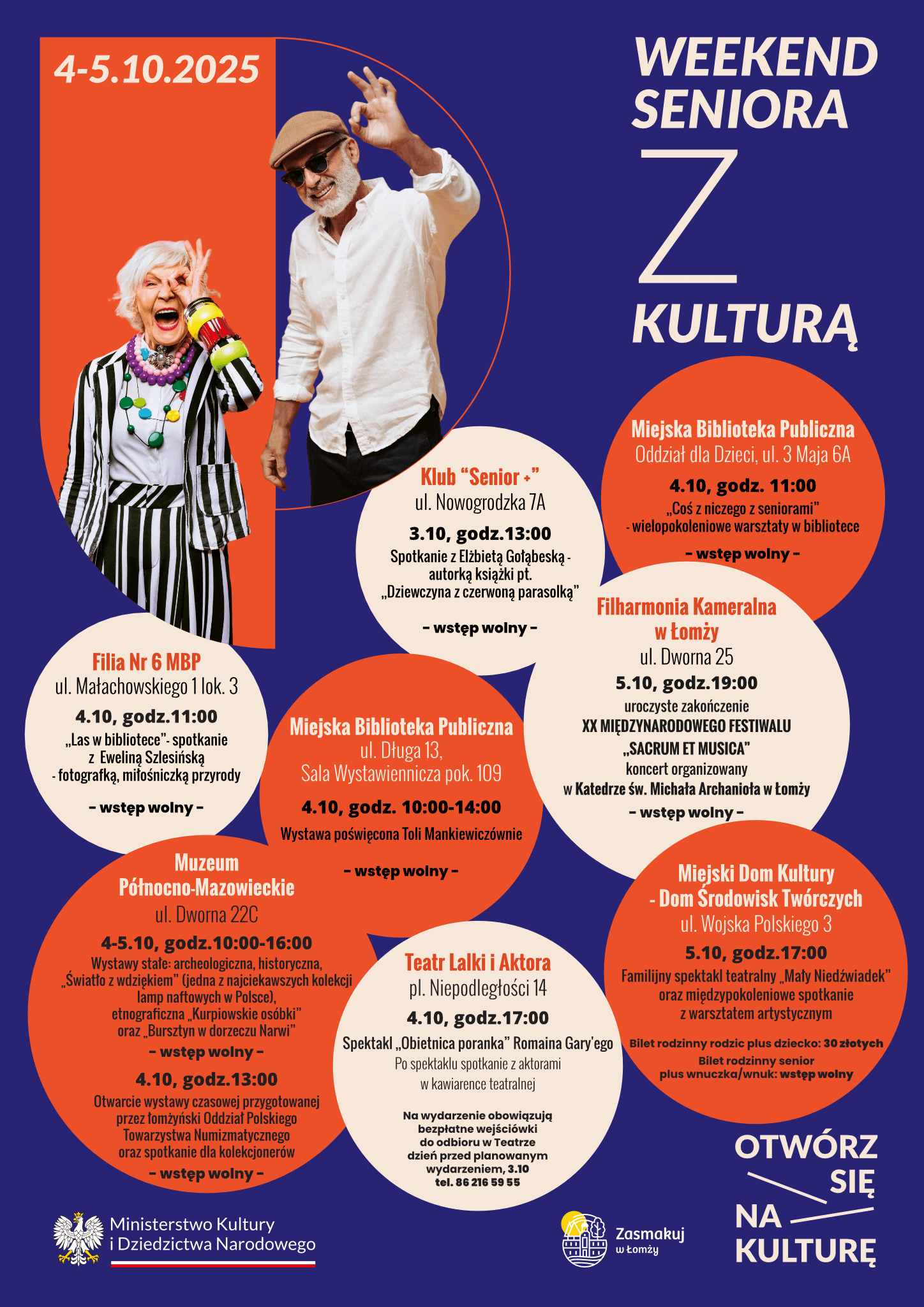 weekend seniora z kulturą 2025 plakat