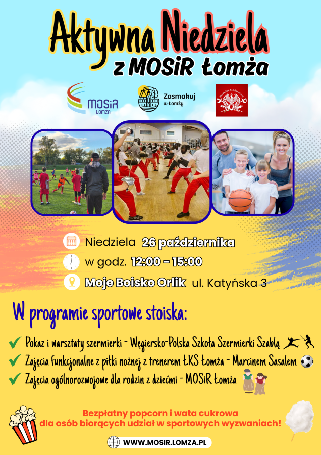 plakat aktywna niedziela z MOSiR