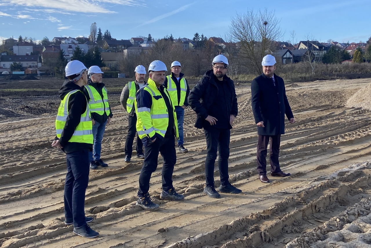 prezydent na budowie bulwarów