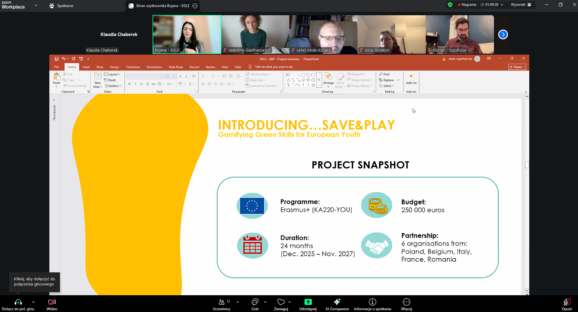 spotkanie on-line screen