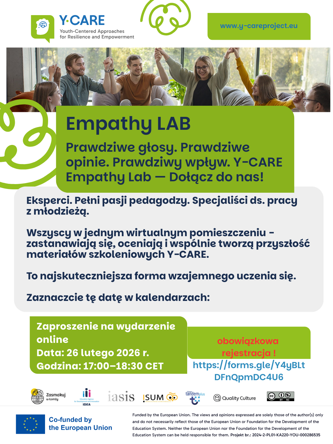 Empathy LAB Y-CARE – międzynarodowe spotkanie ekspertów pracujących z młodzieżą